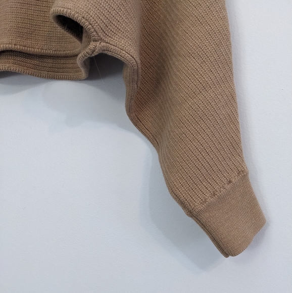 Wilfred Free Lolan Cropped Merino Wool Sweater | Tan | Size M | EUC - Picture 7 of 12